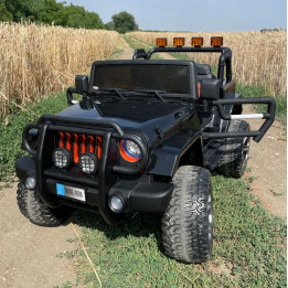 Carro elétrico infantil Full Time 4WD 12V MP3 - Preto