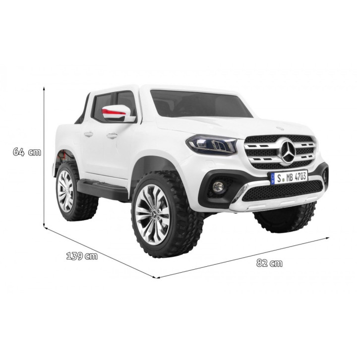 Mercedes-Benz X-Class 12V 4 motors kids ride on with MP4 - White