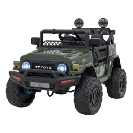 Auto elettrica bambini Toyota FJ Cruiser Camo 12V con MP3 - Verde