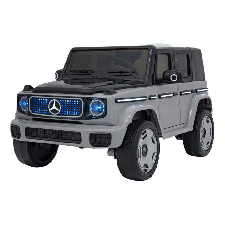 Mercedes-Benz EQG 12V coche eléctrico infantil con MP3 - Plateado