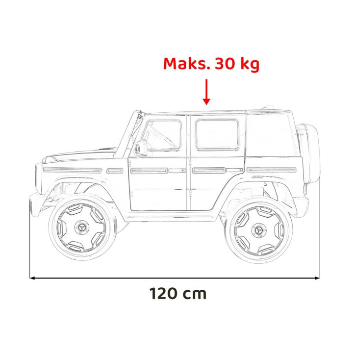 Mercedes-Benz EQG 12V coche eléctrico infantil con MP3 - Plateado