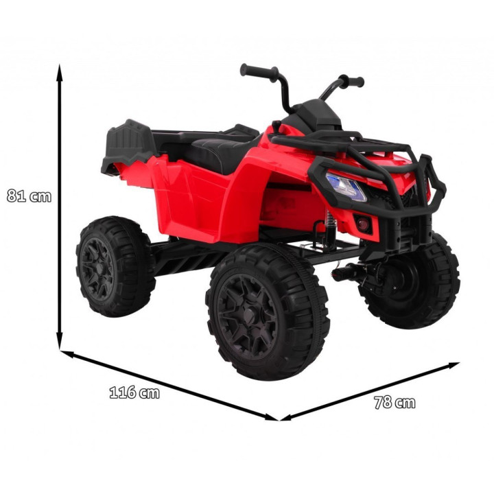 Moto 4 elétrica infantil ATV XL 12V comando 2.4GHz - Vermelho