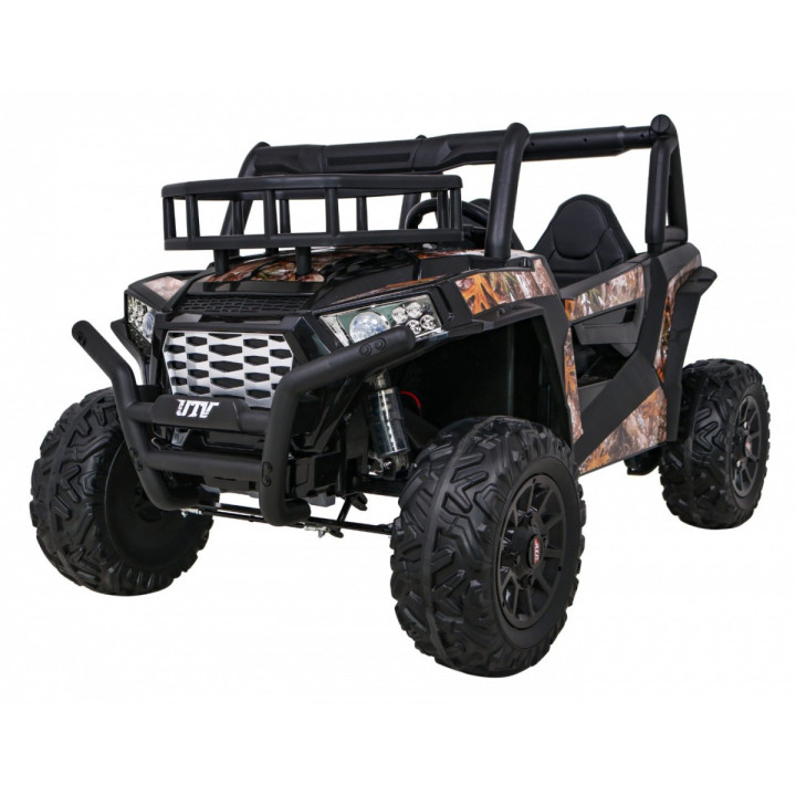 Buggy UTV enfant 24V biplace suspension réglable - Noir