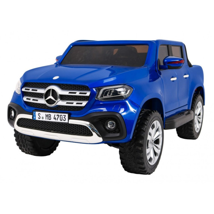 Mercedes X-Class 24V coche infantil 4x45W MP4 cuero - Azul