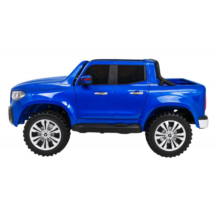 Mercedes X-Class 24V voiture enfant 4x45W MP4 cuir - Bleu