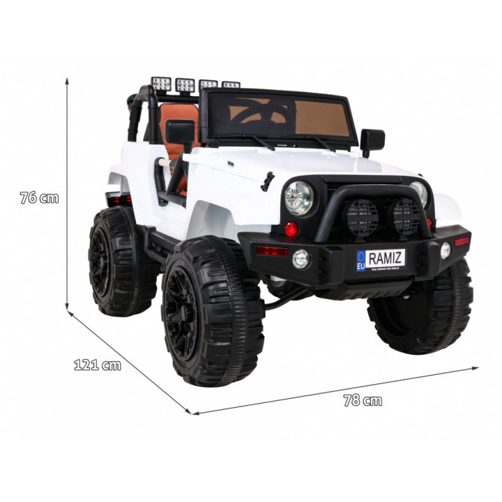 Jipe elétrico infantil All Terrain 12V 4x4 - Branco