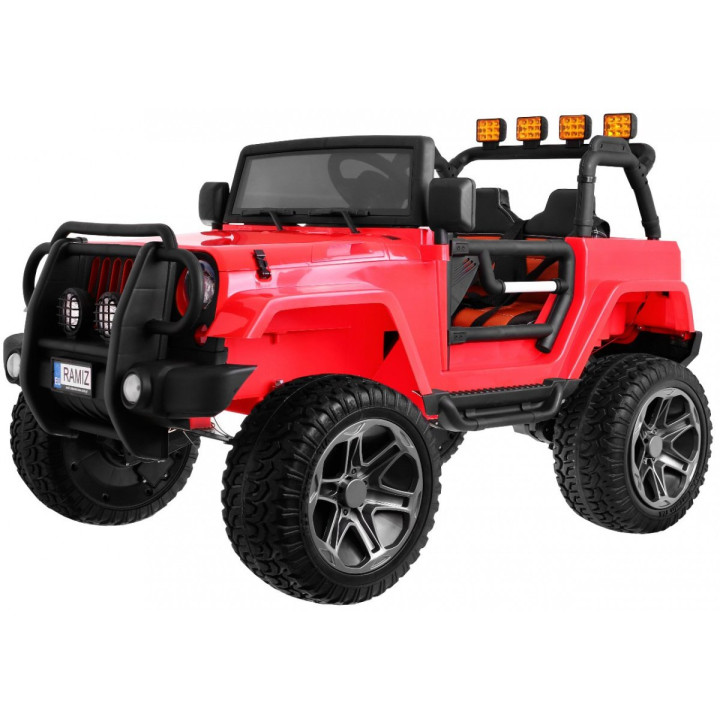 Kinder Elektroauto Geländewagen Monster Jeep 4x4 24V 4x45W - Rot