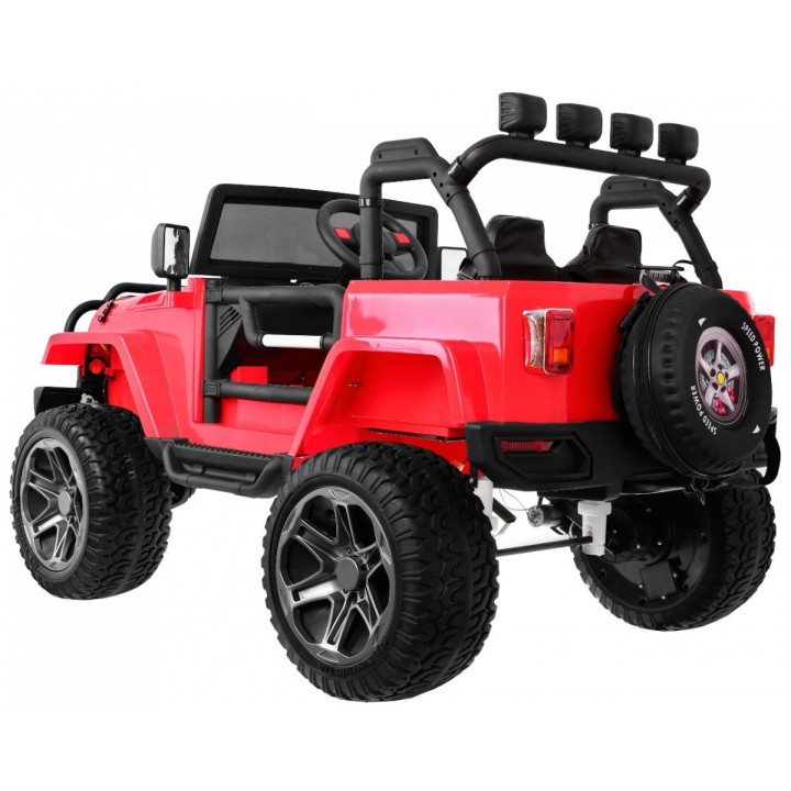 Monster Jeep 4x4 24V voiture électrique enfant 4x45W - Rouge