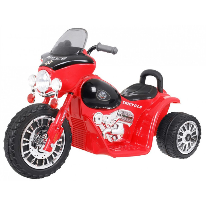 Moto électrique enfant Chopper 6V LED - Rouge