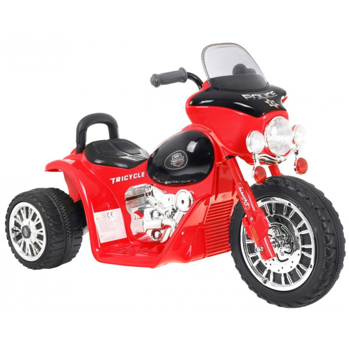 Moto électrique enfant Chopper 6V LED - Rouge
