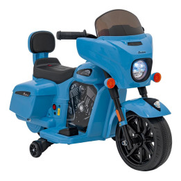 Mota chopper elétrica infantil Indian 6V com LED - Azul