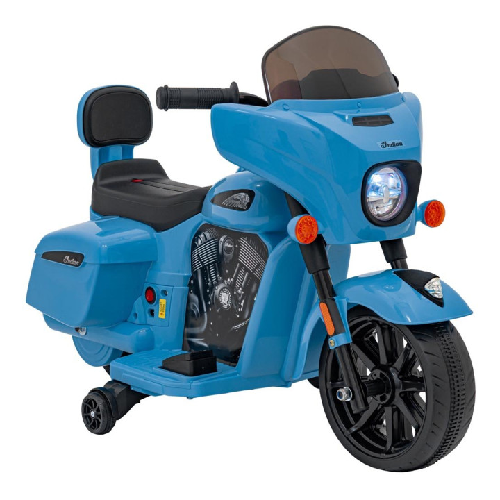 Indian chopper kids electric motorbike 6V with LED - Blue