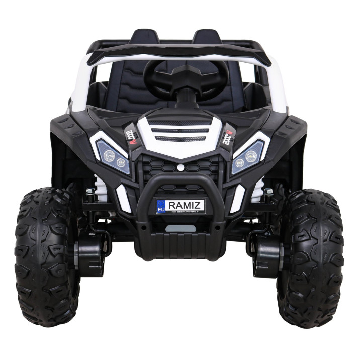 Buggy eléctrico infantil UTV 2000M Racing 12V 4x4 - Blanco